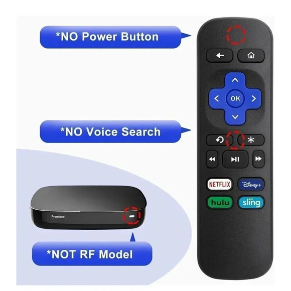 Universal Remote Control for Roku 1234 Express Premiere Box‎ Player Not Stick/TV - Picture 6 of 10